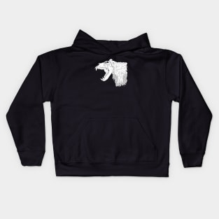 Mutant Bear Greyscale Kids Hoodie